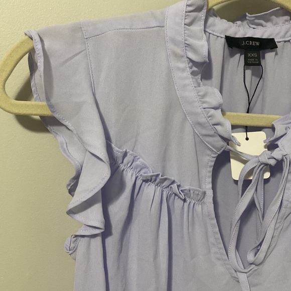 NWOT! J. Crew Ruffle tie-neck top - Picture 3 of 7